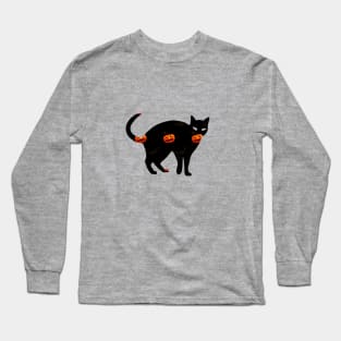 Black cat halloween Long Sleeve T-Shirt